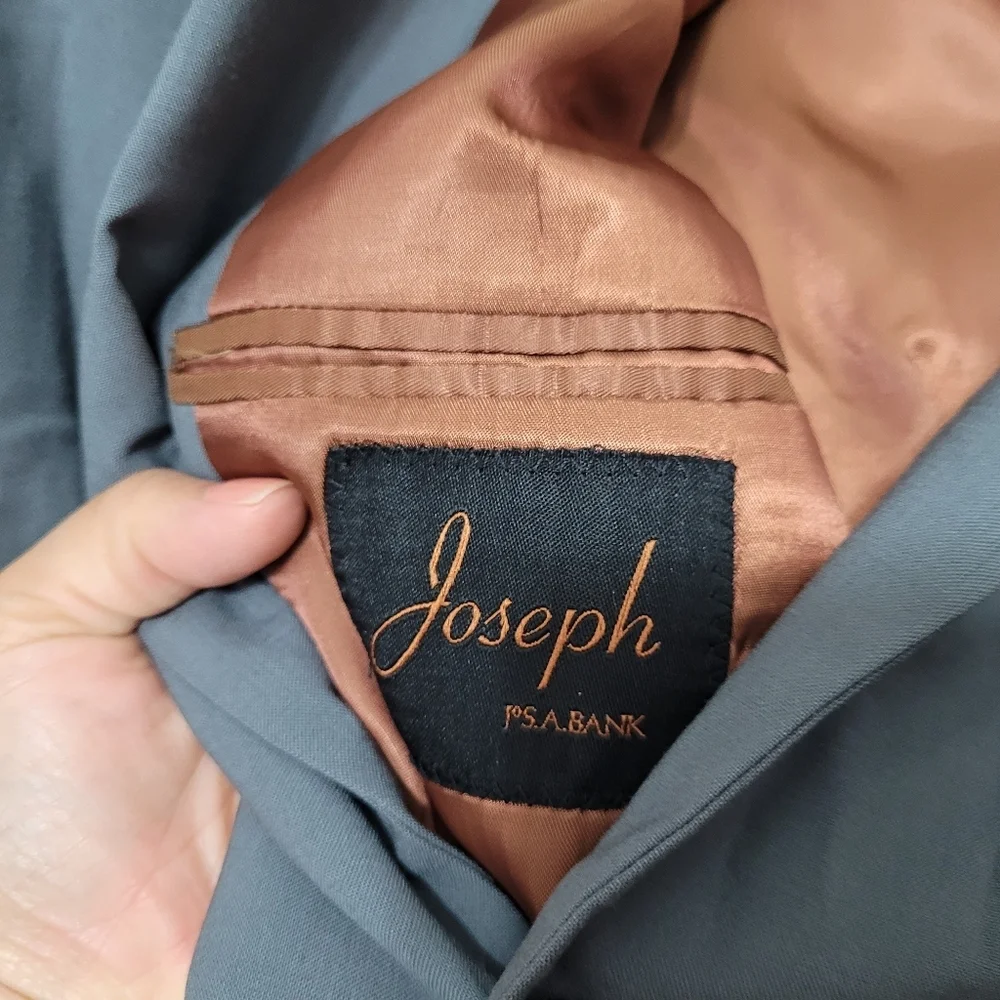Joseph Jos. A. Bank Slim Fit 100% Wool Gray Blazer Sport Jacket Size 42L